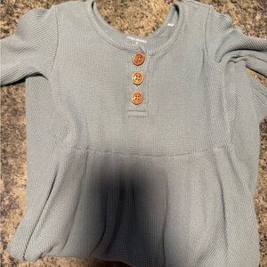 Posh Peanut  light blue long sleeve twirl dress